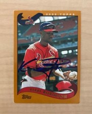 KERRY ROBINSON ST. LOUIS CARDINALS SIGNED AUTOGRAPHED 2002 TOPPS CARD #528 W/COA