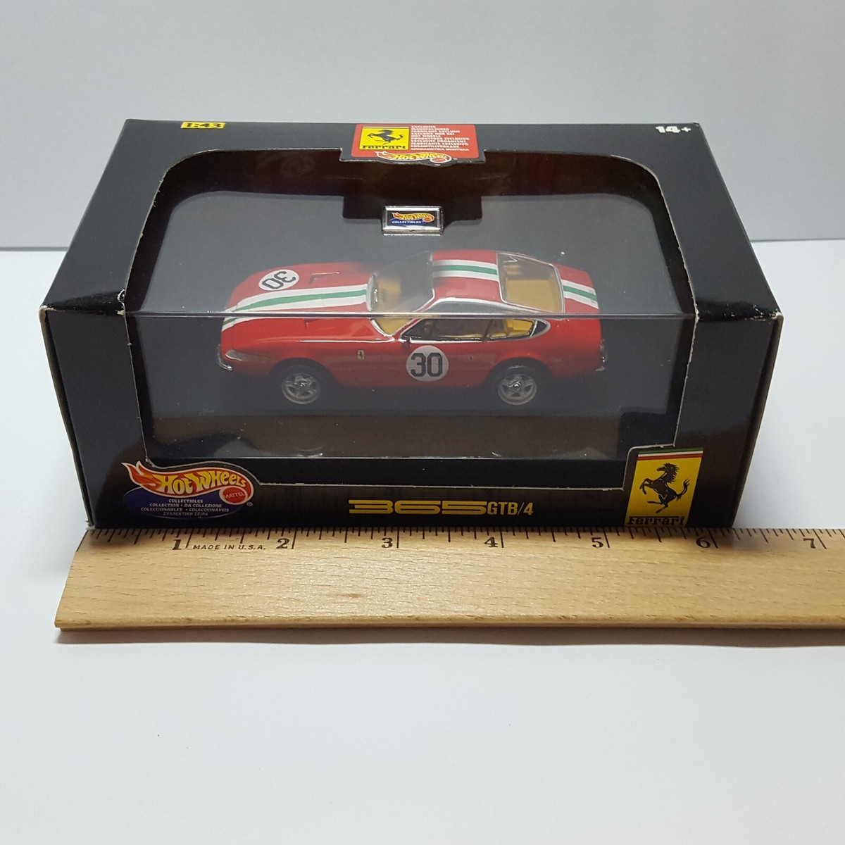 1/43 Diecast Hot Wheels 1968 Ferrari Daytona 365 GTB/4 - Red