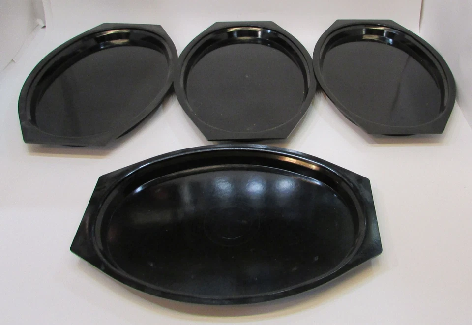 Four Vintage Nordic Ware Saguaro Cactus Steak Platters Fajita Hot Sizzler Plates - Image 2 of 4