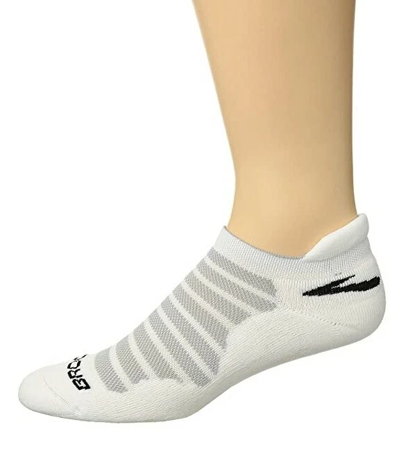 Brooks 254206 Unisex Glycerin Ultimate Cushion Low Cut Socks White Size Large