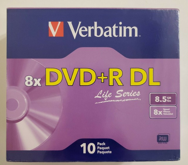Verbatim DVD+R DL 8.5GB 8X AZO Life Series 10pk with Jewel Case New Sealed eBay