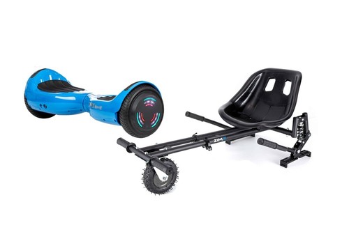 BLUE HB4 HOVERBOARD WITH BLUETOOTH AND LED WHEELS UL2272 CERTIFIED + HK8 KART - Picture 2 of 16