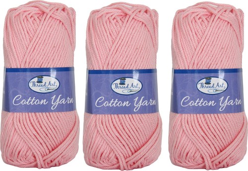 3 & 6 Packs 100% Cotton Crochet Yarn - 30 Colors -50g Skeins- #4 Worsted Med Wt - Picture 39 of 68