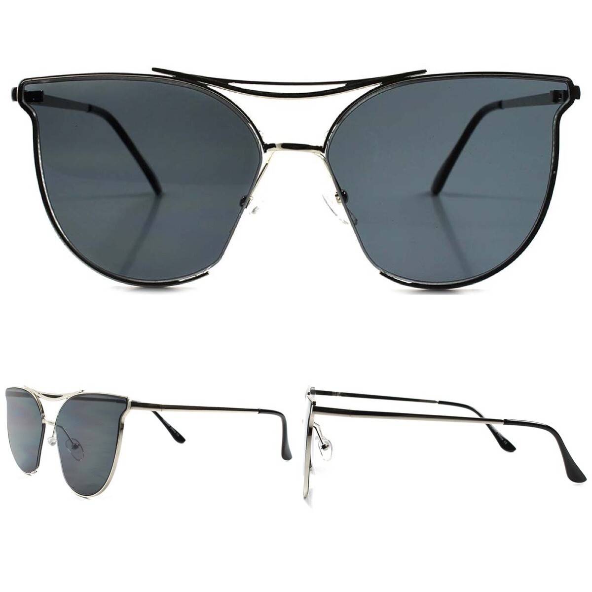 Stylish Cat-Eye Sunglasses - Silver Frame iKeely Eyewear , 2026 New Oval Sunglasses - Retro Cat-Eye  main image 3