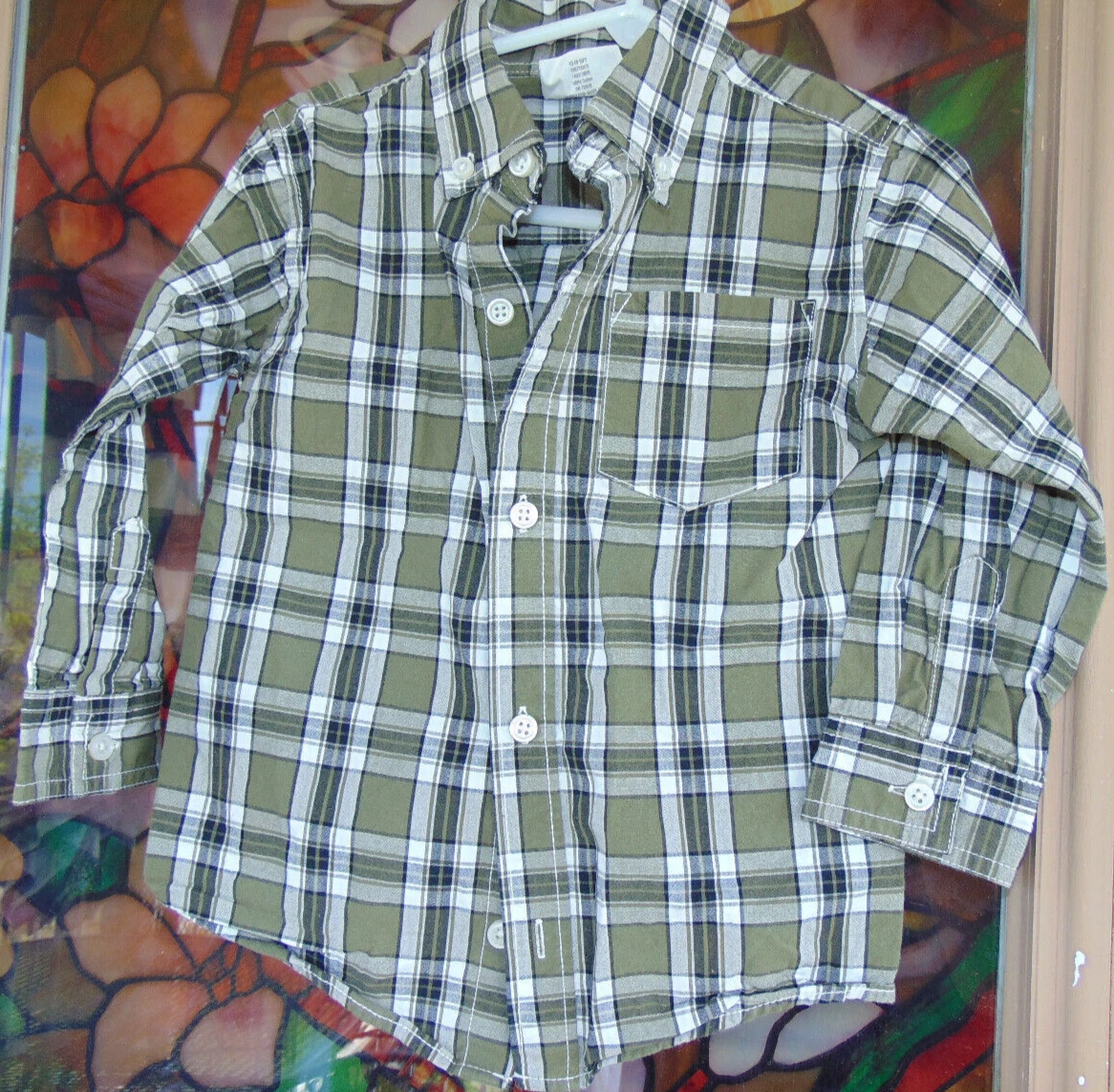toddler boy olive green shirt