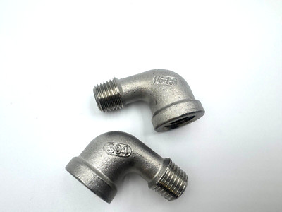 2 Pack 304 STAINLESS STEEL STREET 90 ELBOW 1/4'' NPT PIPE SP114 CLASS 150