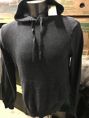 MEN'S STANDARD FIT LIGHT WEIGHT CREW NECK SWEATER HOODIE BLUE S - GOODFELLOW NEW
