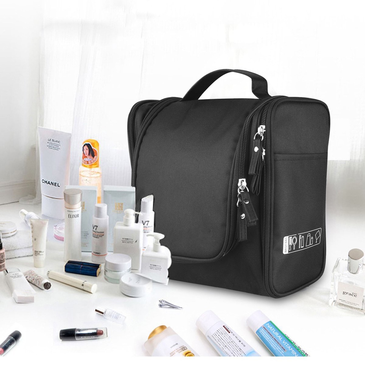 Boacay Toiletry Bag Best Capacity Men Travel Toiletry Kit Wash Bag