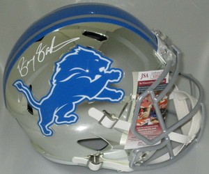 barry sanders signed helmet