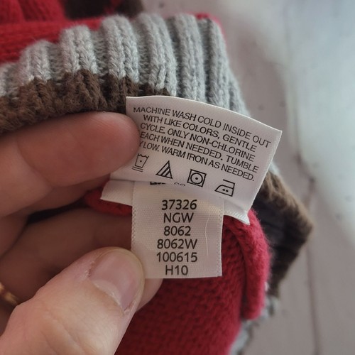 Hanna Andersson Kids Red Quarter Zip Snowflake Sweater 6-7 Holiday Christmas - Picture 9 of 10