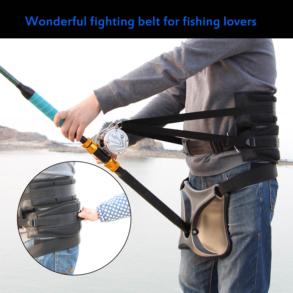 Boat Fishing Fighting Belt & Harness Combo Gimbal Waist Rod Holder ...