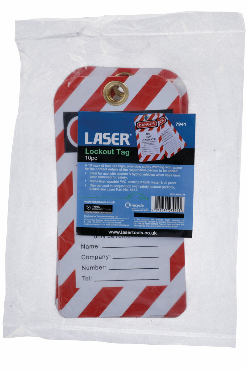Laser 7941 10 Piece Lockout Tag