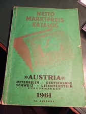 Briefmarken-Netto-Katalog  "Austria" Österreich , Deutschland, Schweiz 1961