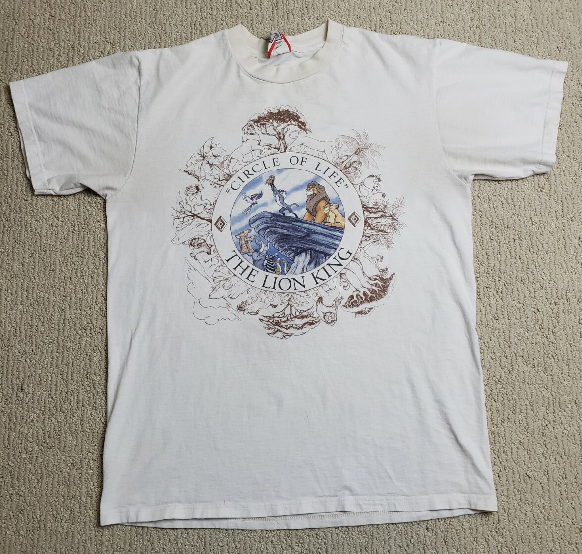 Rare Vtg Disney Designs The Lion King Circle of Life 1994 Film T