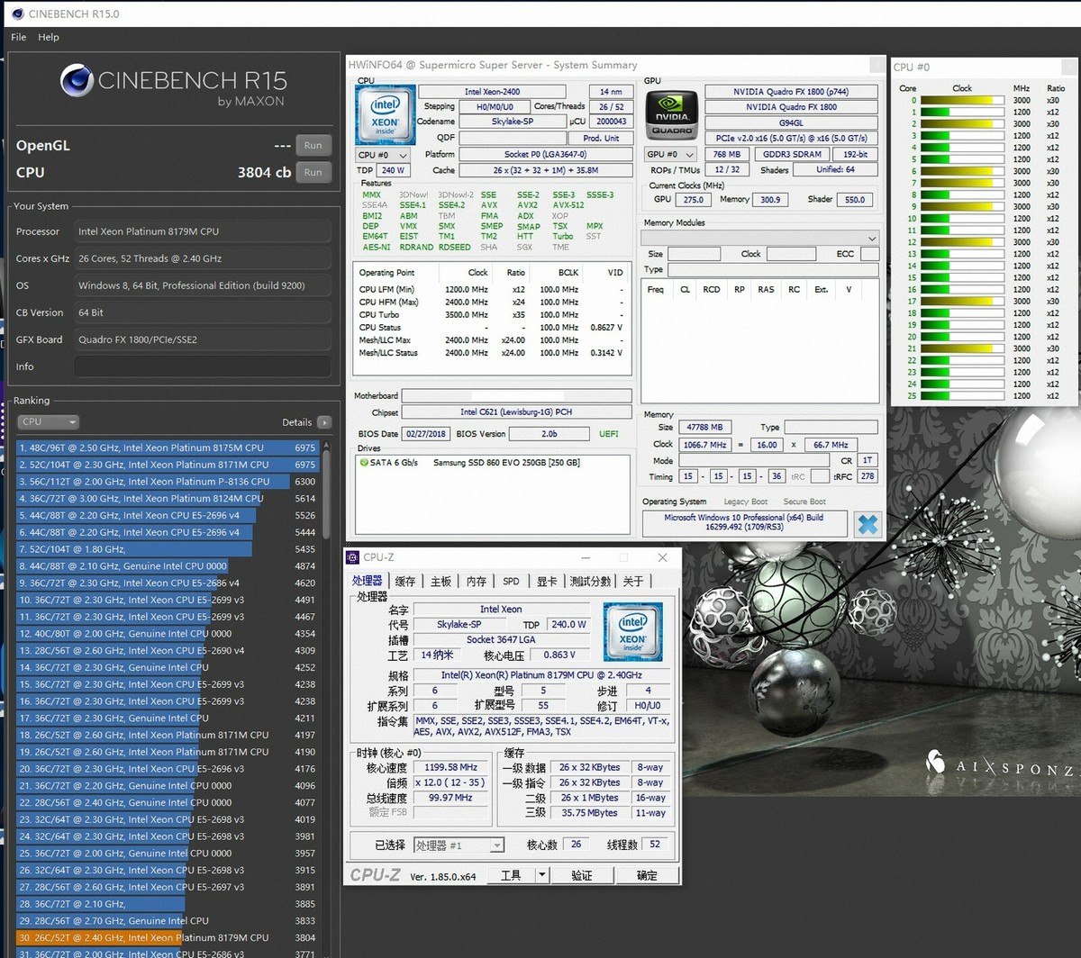 Intel Xeon Platinum 8179M SR3FZ 26C 2.4GHz LGA3647 240W Stronger