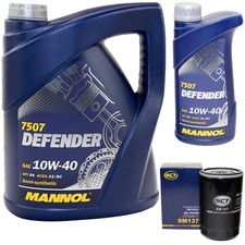 Öl Set MANNOL Defender 10W-40 API SN 6 Liter + Ölfilter SM137 für Mazda CX-9