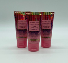 Bath  Body Works Travel Size Body Cream PINK PINEAPPLE SUNRISE Set of 3