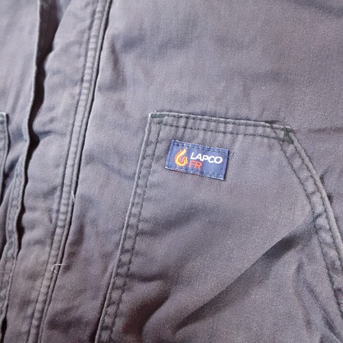 LAPCO FR Jacket Mens Medium Blue Fire Resistant Work Heavyweight Coat Safety - Picture 3 of 18