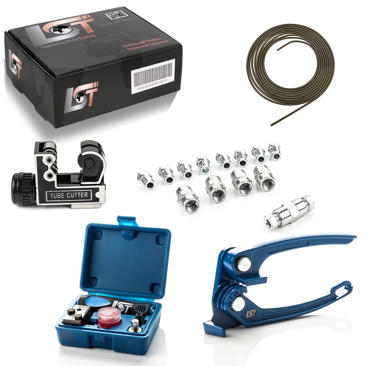 LST Mini Flanging Tool Set + 5M Brake Pipe + Bending Device + Pipe Cutter 4.75Mm