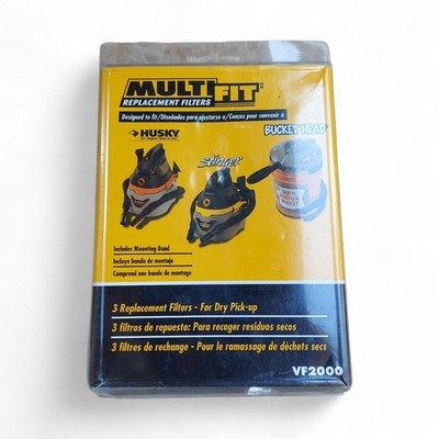 MultiFit VF2000 3 Replacement Filters - Dry Pick Up Husky, Stinger, Bucket Head