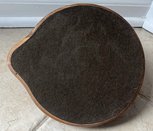 Vintage 1970's Walnut Wood Amber Glass Tapper Ashtray - Picture 6 of 7