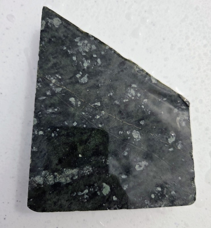 Wyoming Black Nephrite Jade Slab 1 lb 7.3 oz Natural Rough Lapidary Carving 