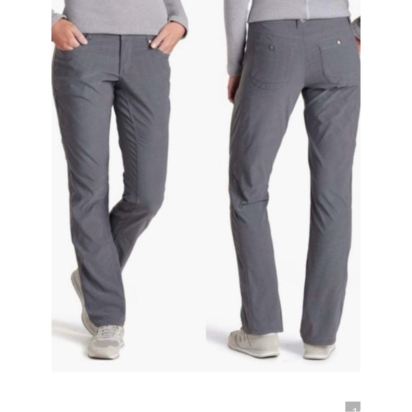 KUHL Trekr Gray Pant Hiking Outdoor Adjustable GorpcoreStraight Leg Size 14 Reg