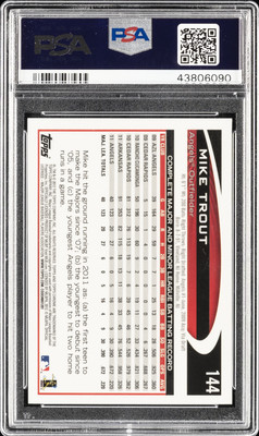 2012 TOPPS CHROME #144 MIKE TROUT PSA 10 | eBay