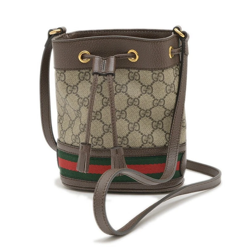 Petit sac seau Gucci Gg Supreme Dia ligne sherry beige 550620