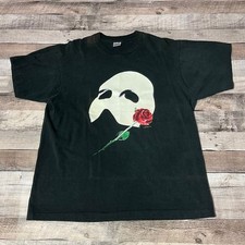 Phantom Of The Opera Shirt Adult XL Black Vintage 80s 90s Glow In The Dark
