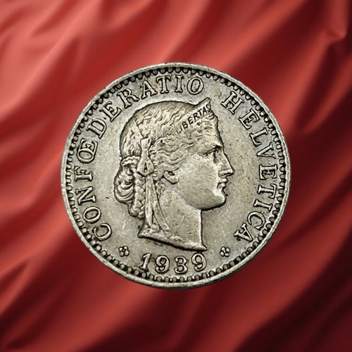 1939 B Switzerland 20 Rappen - Combined Ship - Picture 1 of 2