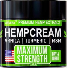 Hemp Cream - Maximum Strength - Natural Oil 3.9 Fl Oz Pack of 1 ,