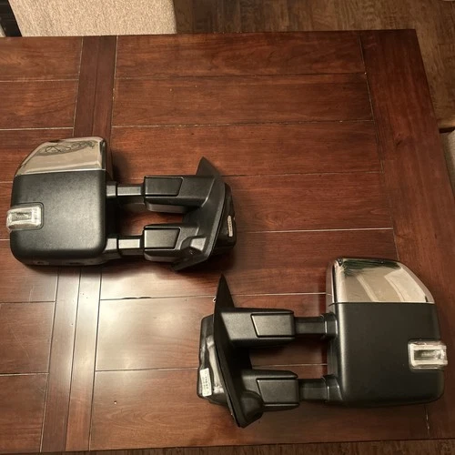 Ford F250 Tow Mirrors Chrome Caps With Cameras 2017-2025