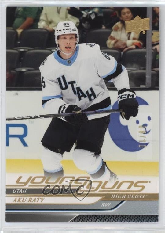 2024-25 Upper Deck Series 2 Young Guns High Gloss 8/10 Aku Raty #458 Rookie RC