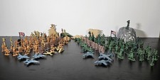 Lot of Plastic 130 Army Men Planes  Vehicle With Accessories.