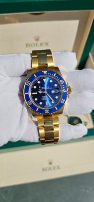  Rolex Submariner 41 MM 126618LB Yellow Gold/Blue Dial Automatic Watch