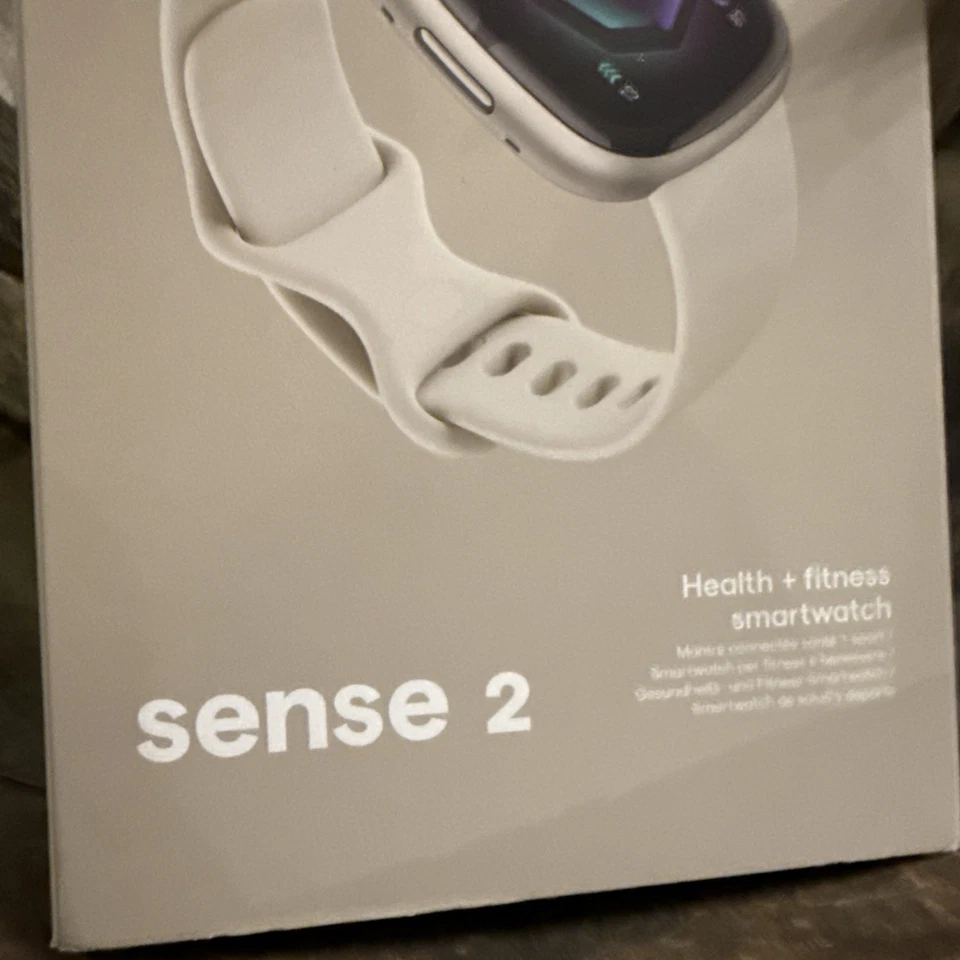 Fitbit Sense 2 - Health + Fitness Smartwatch in Lunar White - New in Sealed Box - Image 4 of 4
