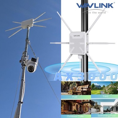 NEWEST WiFi 6 Outdoor Extender Mesh WIFI Router AX3000 High Gain Wifi Antenna AP