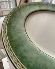 Fitz And Floyd Garden Greene 12” Plates Set Of 2. No Chips or Cracks.