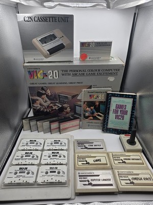 Commodore VIC-20 - CIB Lot With Many Games/Joystick/16k Ram/C2N Cassette Unit