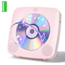 CD Player Portable with Bluetooth Wall Mountable, 1800mAh Rechargeable Batter...