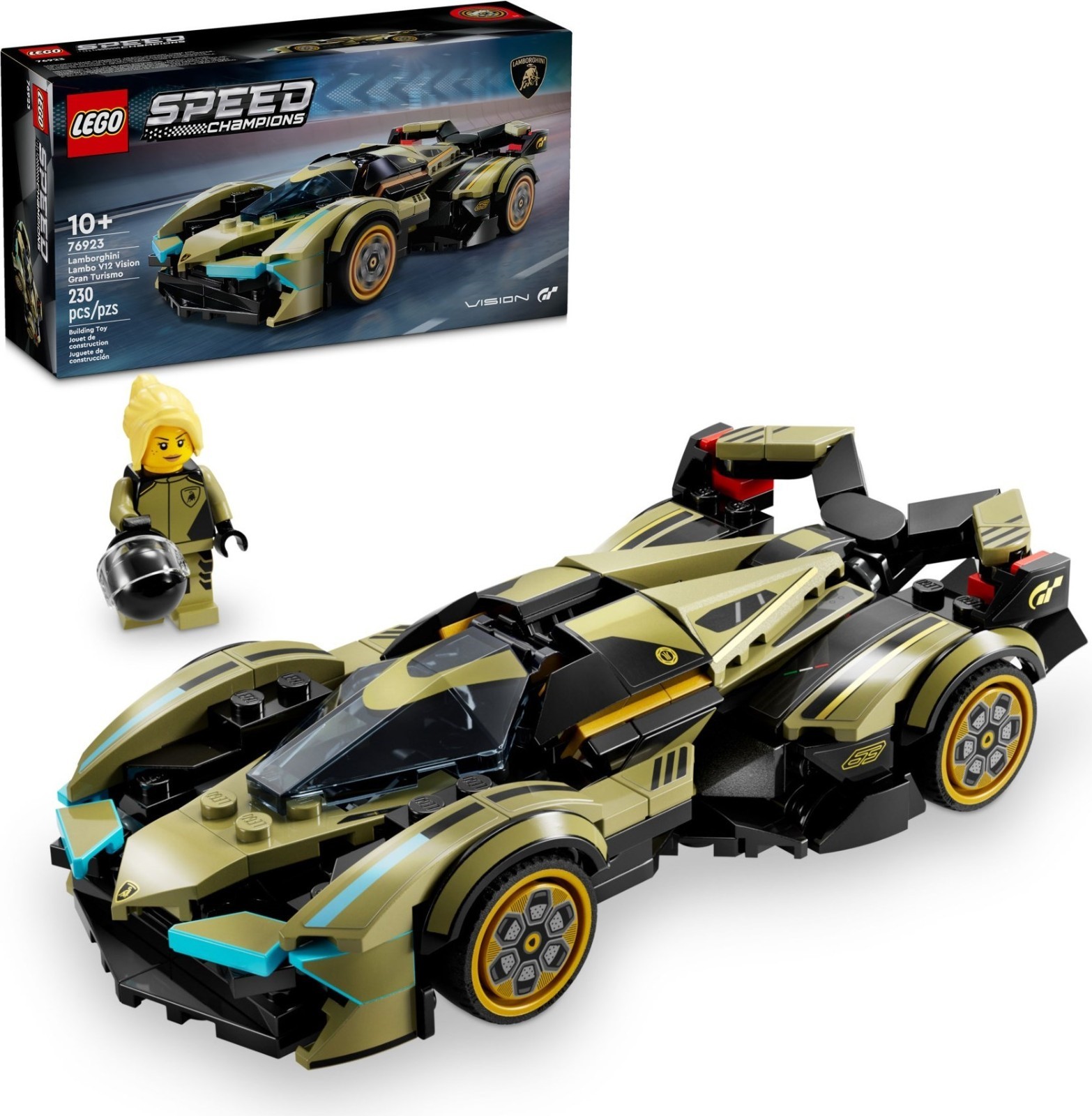 Joom Jo Market - Japan Select - Boys Lego Speed Champions Lamborghini Lambo V12 Vision Gran Turismo Toy Playset 76923 Vehicles Car Minifigure Birthday Gift For And Girls 10-12 Years - Image 2