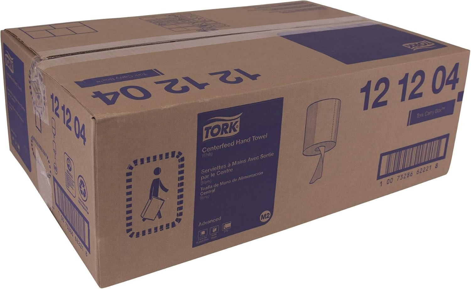High Absorbency Soft Centerfeed Hand Towels - 6 Rolls of 600 Sheets, White
