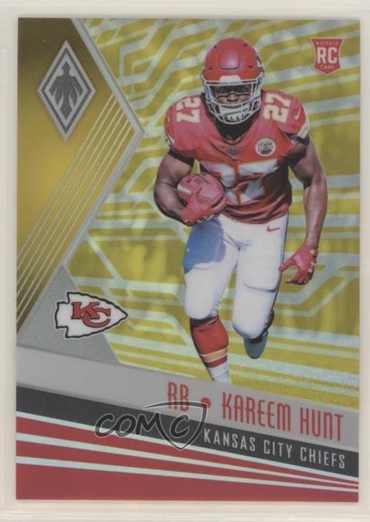 2017 Panini Phoenix Rookies Yellow 5/75 Kareem Hunt #116 Rookie RC fm0