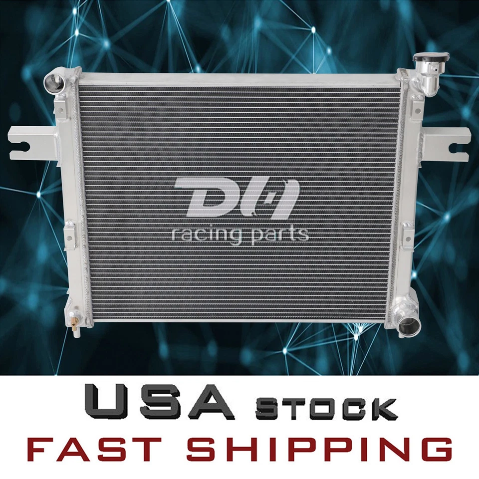 3-рядный алюминиевый радиатор для 2006-2010 Jeep Grand Cherokee Commander 3,7–6,1 л - Изображение 2 из 4