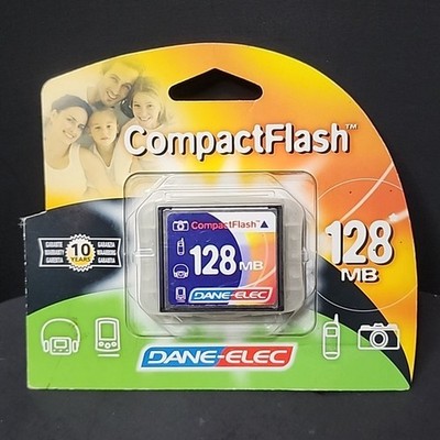 NEW Dane-Elec 128MB CompactFlash Card - Sealed Vintage CF Memory - DSLR/CNC