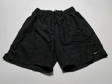 Nike Youth's Large Black Lined Lightweight Swimming Trunks Shorts Drawstring