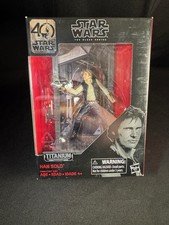 Hasbro Star Wars the Black Series Han Solo 40th Anniversary Titanium Figure