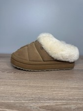 UGG Kids Size 4 Tazzlita Platform Slipper Shoe Chestnut Suede EU 36