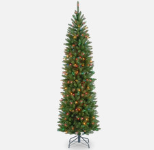 National Tree Company Christmas Tree Kingswood Fir Slim Pre-Lit Artificial